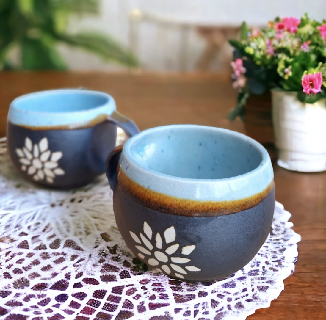 Blooms & Petals - Espresso Blue